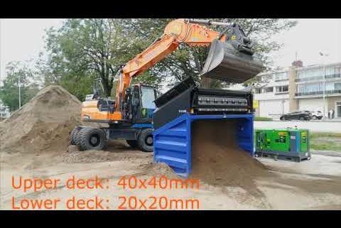 FleXiever MS40 zeefmachine afzeven grond met stenen