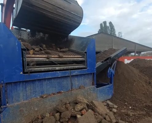 FleXiever skid 2 fracties afzeven steenpuin